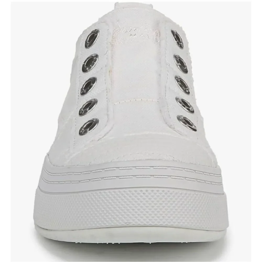 NWT 7.5 Blowfish Malibu White Platform No shoelace Laceless Memory foam Sneakers - Picture 3 of 12
